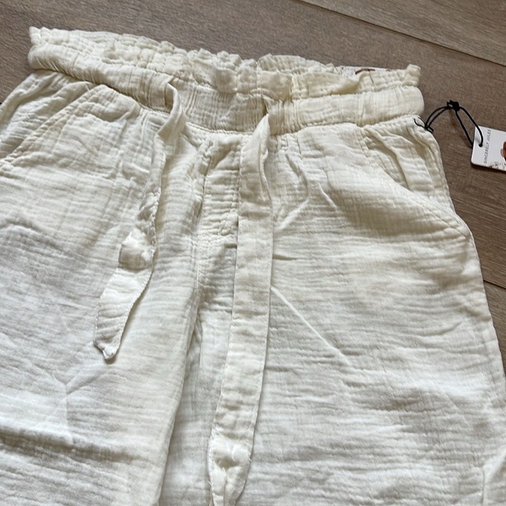 Sincerely Jules Wide Leg Cropped Gauze Pants MEDIUM - Picture 2 of 10